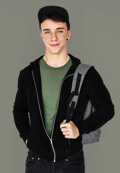 Adolescente estudiante con mochila —  Fotos de Stock