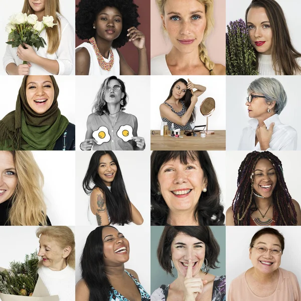 Diverse lächelnde Frauen — Stockfoto