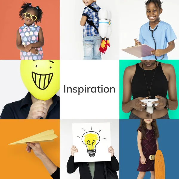 Diversidad Personas con ideas Inspiración — Foto de Stock
