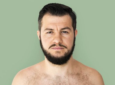 sakallı adam Studio poz