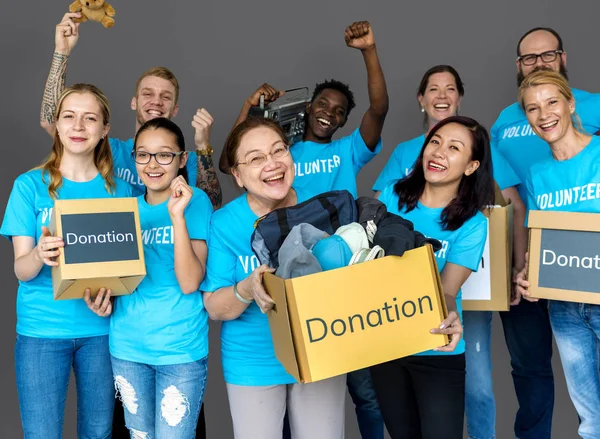 Group of volunteer people — Stock Photo, Image