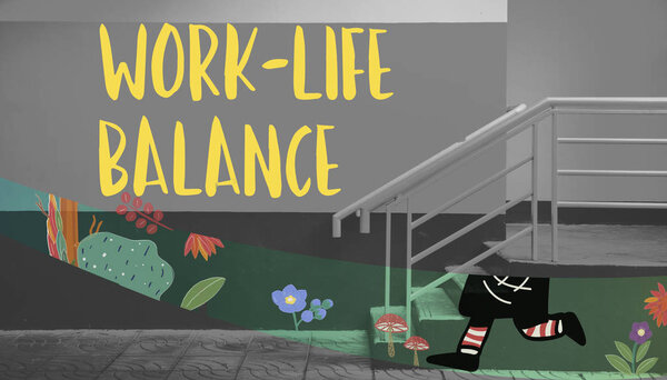 Стена здания с лестницей
