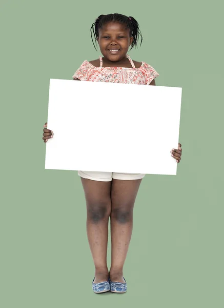 작은 아프리카 소녀 지주 배너 — 스톡 사진