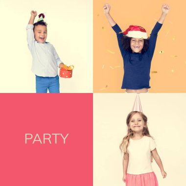 Okul çocukları gülümseyen