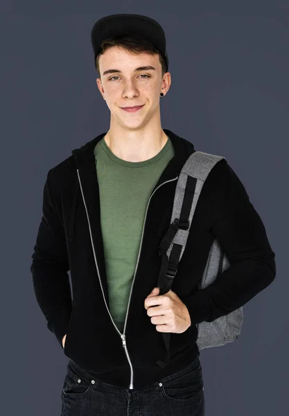 Teenager  student with backpack — Stock Photo, Image