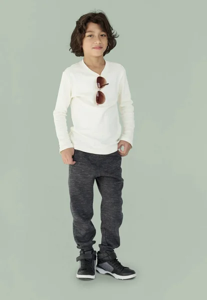 Eleganta pojke i casual kläder — Stockfoto