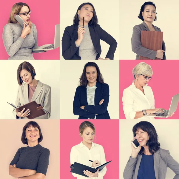 Conjunto de empresas de diversidad Mujeres —  Fotos de Stock