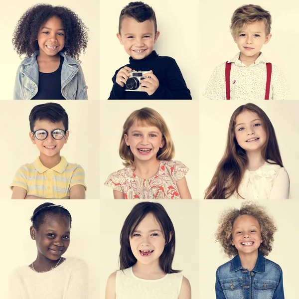 Çeşitlilik neşeli çocuklar kümesi