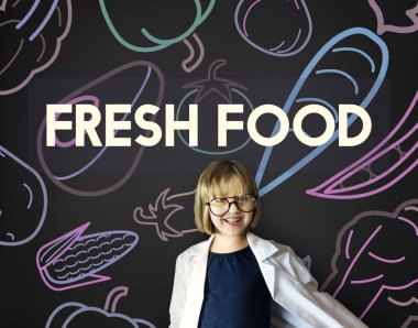 gözlük ve laboratuvar ceket giyen kız