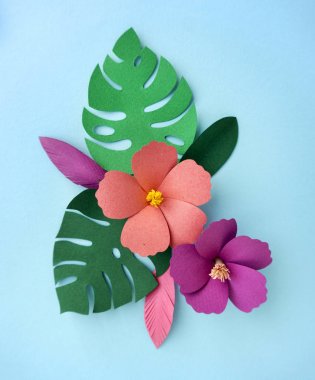 Tropikal Papercraft çiçek