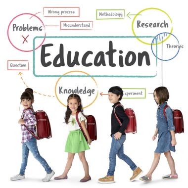 sırt çantaları ile yürüme çocuklar