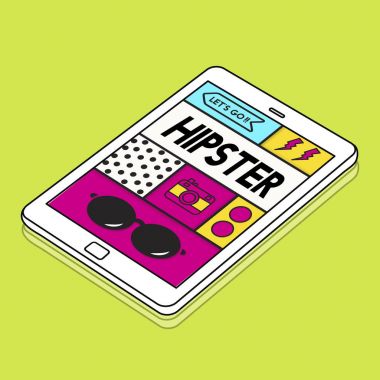 Web tasarım şablonu dijital tablet