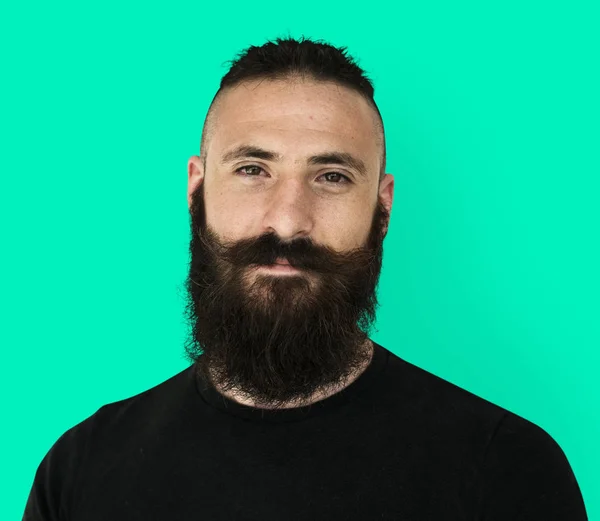 Кавказский человек с длинной бородой — стоковое фото