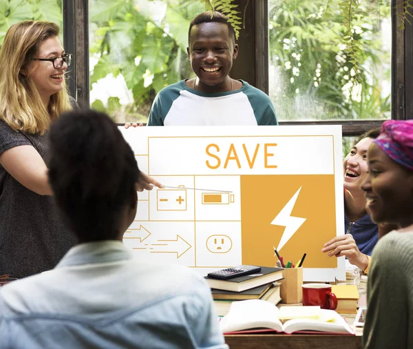 Groep studenten samen leren — Stockfoto