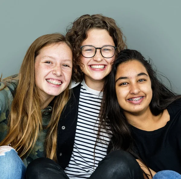 Young  smiling Women Together — Stock Photo, Image