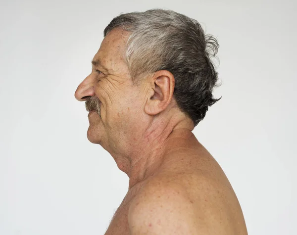 Hombre sin camisa con bigote — Foto de Stock