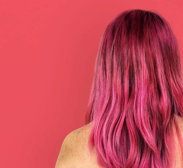 Mujer de pelo rosa — Foto de Stock