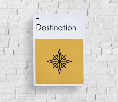 Tuğla duvar grafik ile banner 