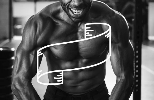 Homem apto mostrando músculos — Fotografia de Stock