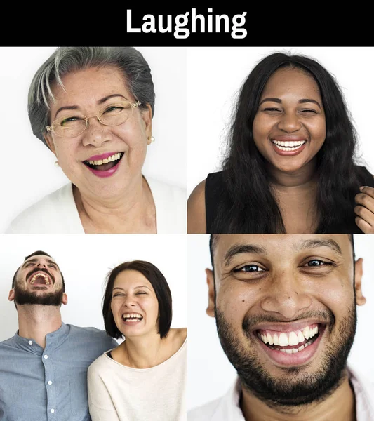 Vielfältigkeit Menschen lachen — Stockfoto