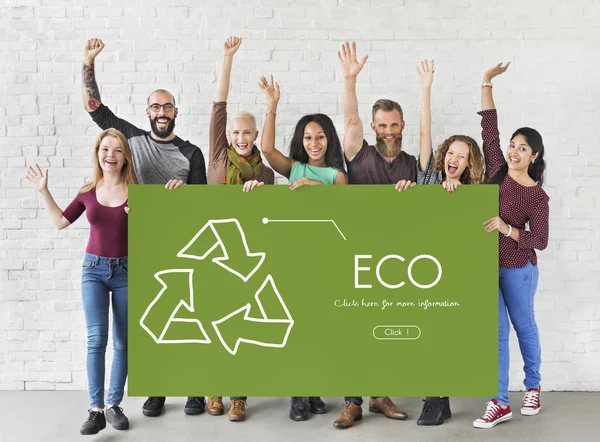 People holding banner — Stock Photo, Image