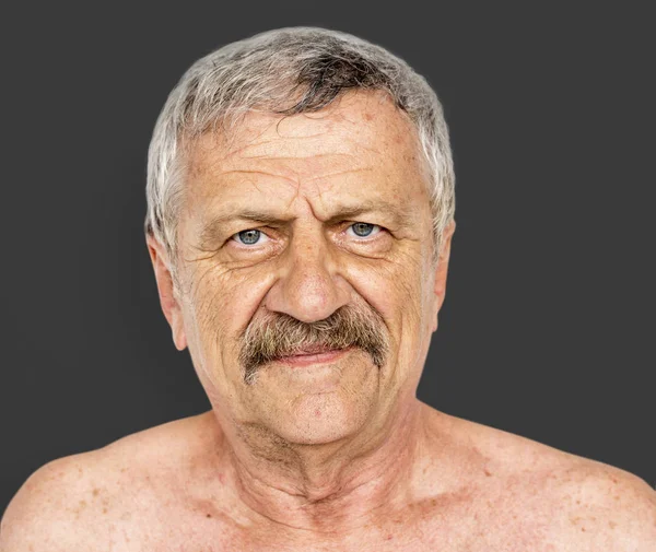 Älterer Mann mit Schnurrbart — Stockfoto