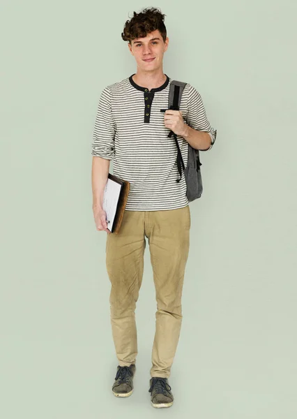 Male student with backpack — Stock Photo, Image