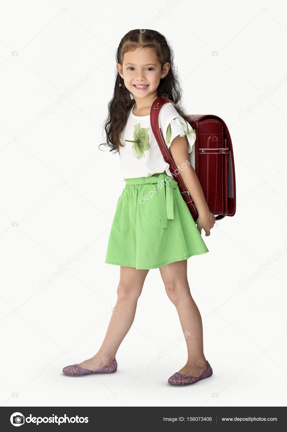 girl with a backpack