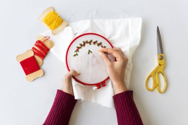 kadın dikiş Noel iğne işi