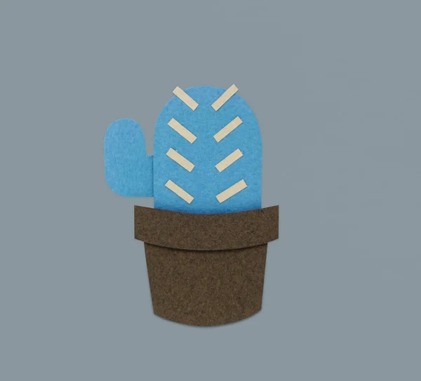 Tela hecha a mano espinosa Cactus —  Fotos de Stock