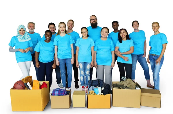 Grupo de voluntários — Fotografia de Stock