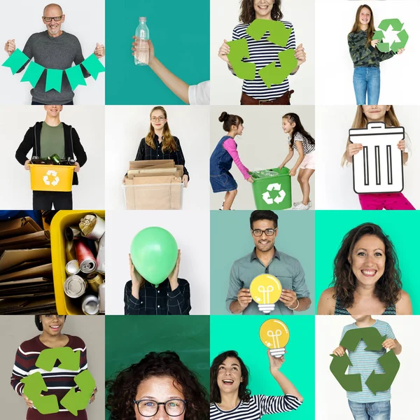 Personas y reciclar el concepto — Foto de Stock