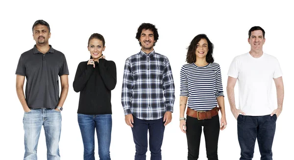 Diversidad de personas con cabello negro —  Fotos de Stock