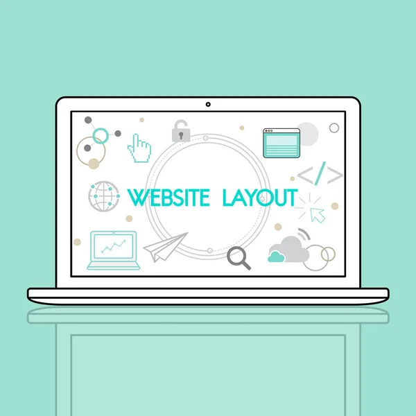 Web design modello laptop — Foto Stock