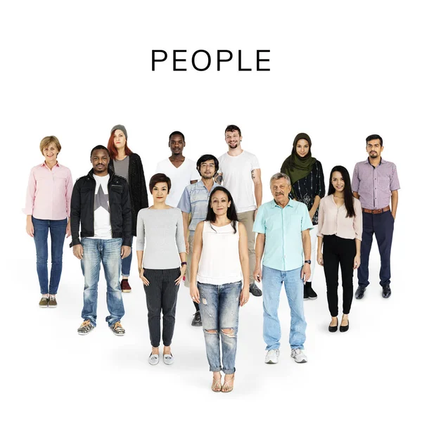 Personas multiétnicas de pie — Foto de Stock