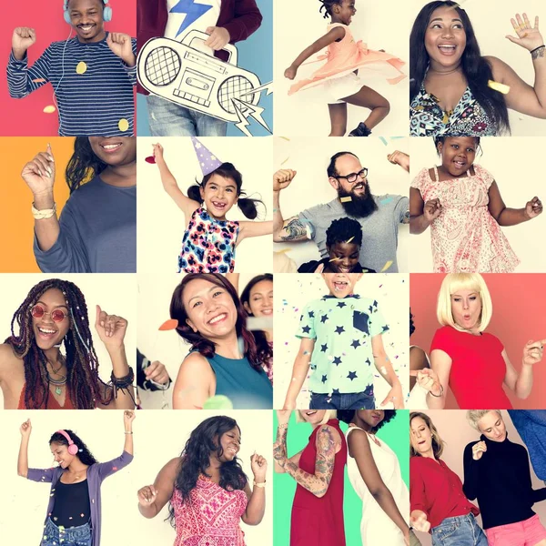 感情表現の多様性人々 のセット — ストック写真