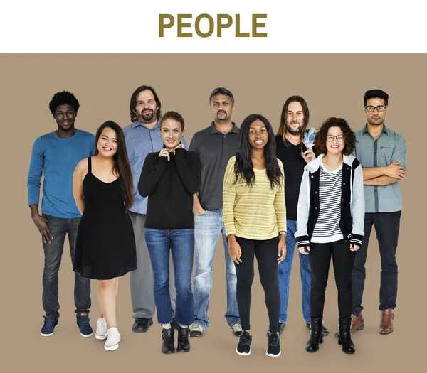 Diversiteit mensen met zwart haar — Stockfoto