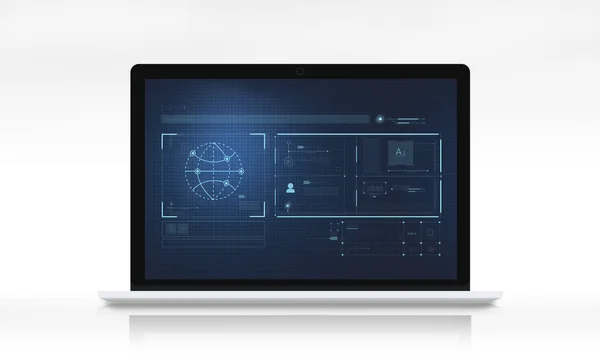 Web design šablonu laptop — Stock fotografie