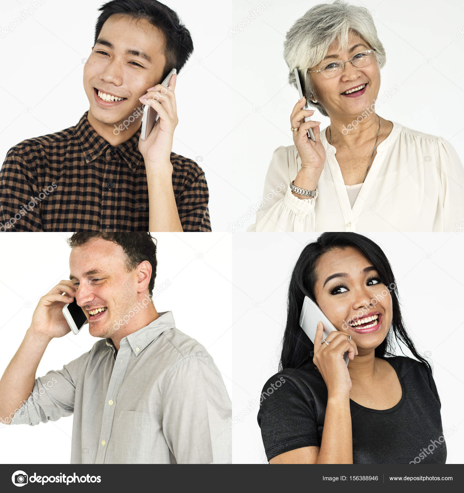 people talking on the phones — Stock Photo © Rawpixel