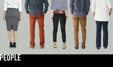 Farklı insanlar arkadan görünüm