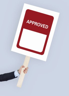 İnsan elini tutarak protesto afiş