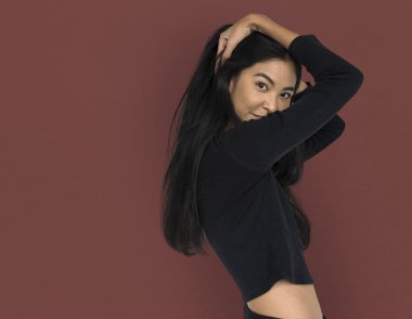 gülümseyen Asyalı kadın