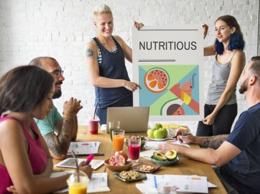 insanların kahvaltı ile Toplantı