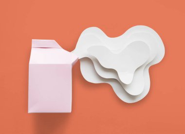 Kağıt el sanatları süt kutusu 