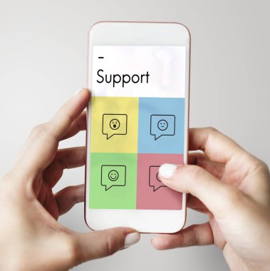 Cep telefonu holding insan eller