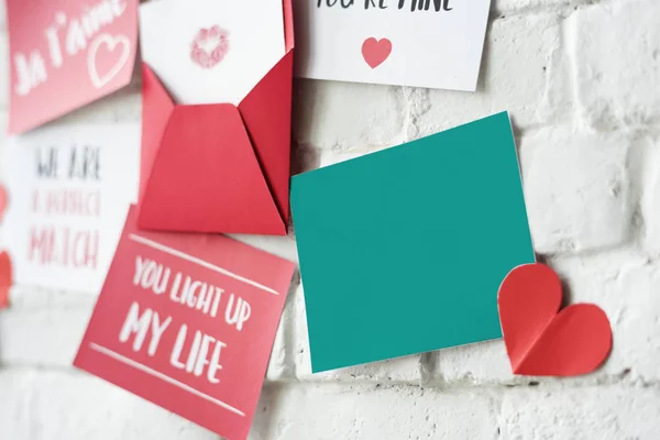 Aşk mektupları duvar — Stok fotoğraf