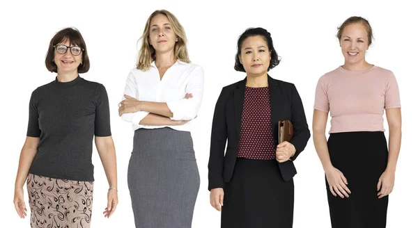 Smiling Women Standing in the Studio — Stock Photo, Image