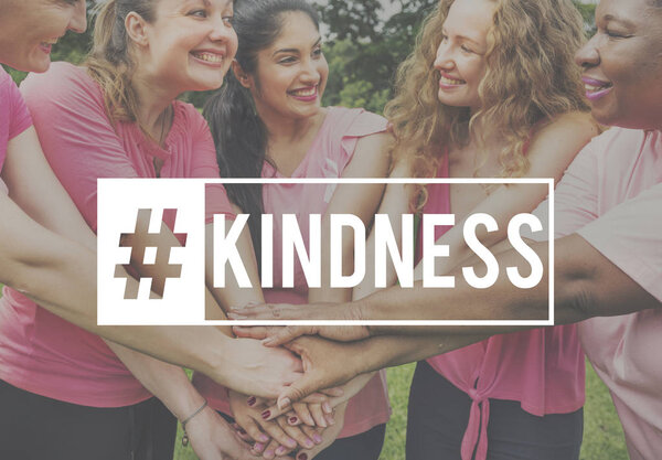 women making stack of hands