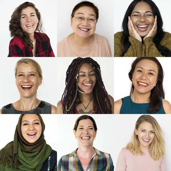 Collage met diversiteit vrouwen — Stockfoto