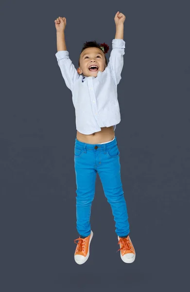 Jumping little boy — Stock Photo, Image